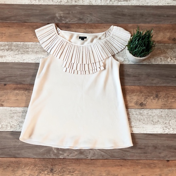 Nine West Tops - NWOT Nine West Waterfall Ruffle Cream Color Blouse Size Small